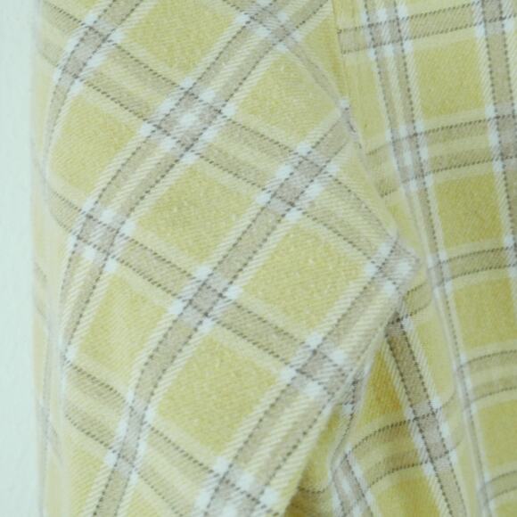 Pendleton Women's Medium Button Up Shirt Butter Yellow Plaid Preppy Classic - Picture 7 of 8
